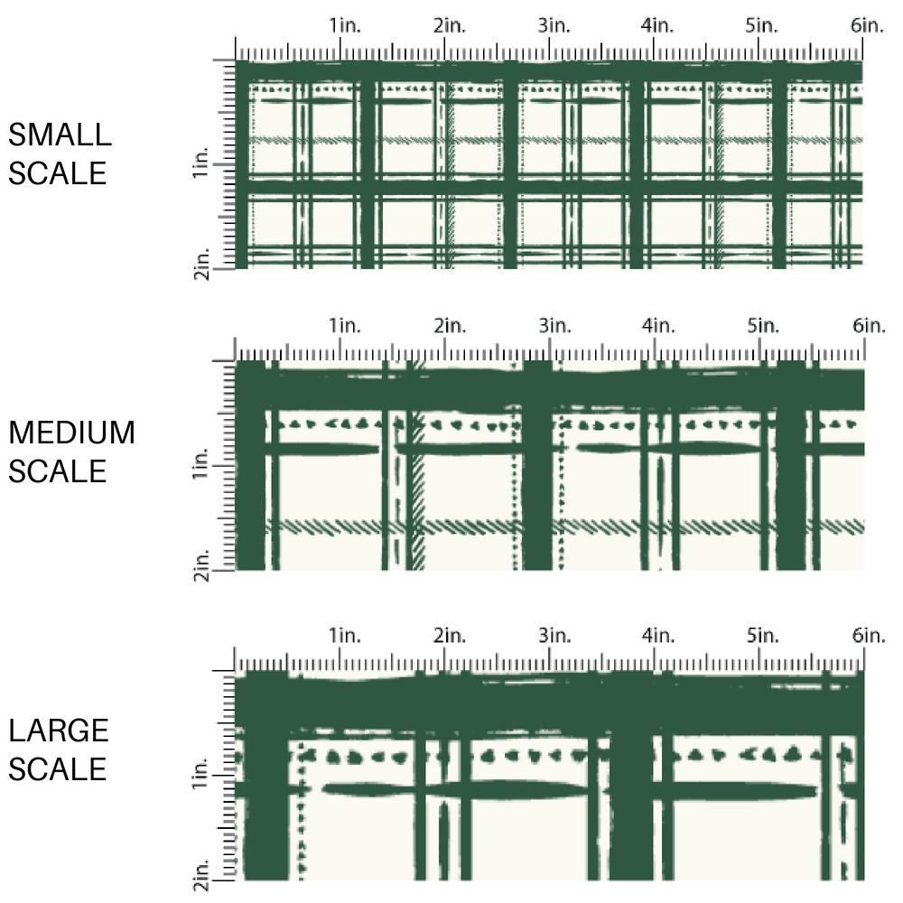 Green Plaid Fabric Scaling 