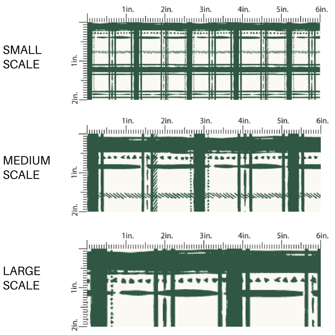 Green Plaid Fabric Scaling 