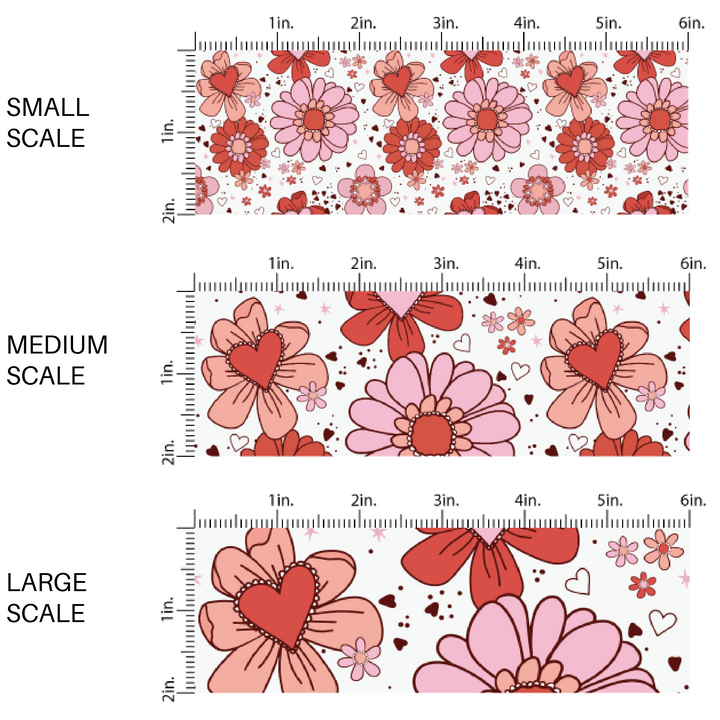 Valentines Fabric By The Yard | Forever Floral White | Be My Valentine?