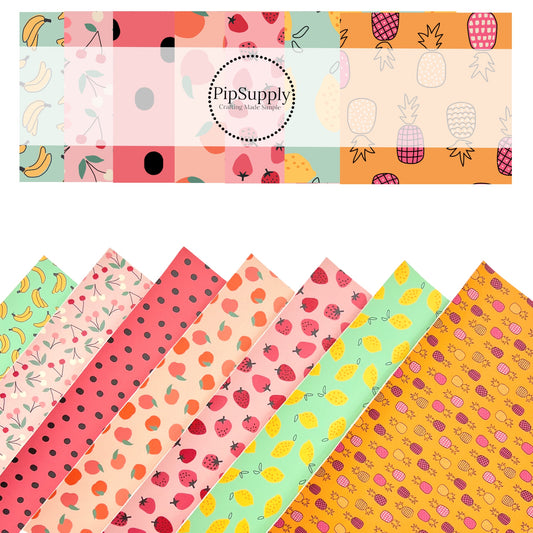 Fruit Dark | Hey Cute Design | Faux Leather Sheets