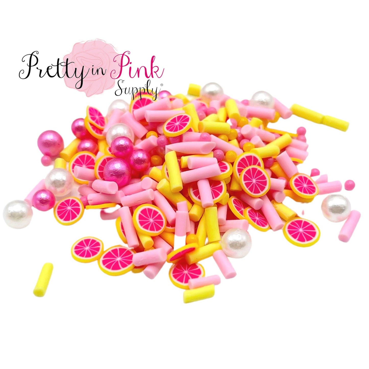 Fruit Sprinkle Pearl Mix | Confetti Loose Clay - Pretty in Pink Supply