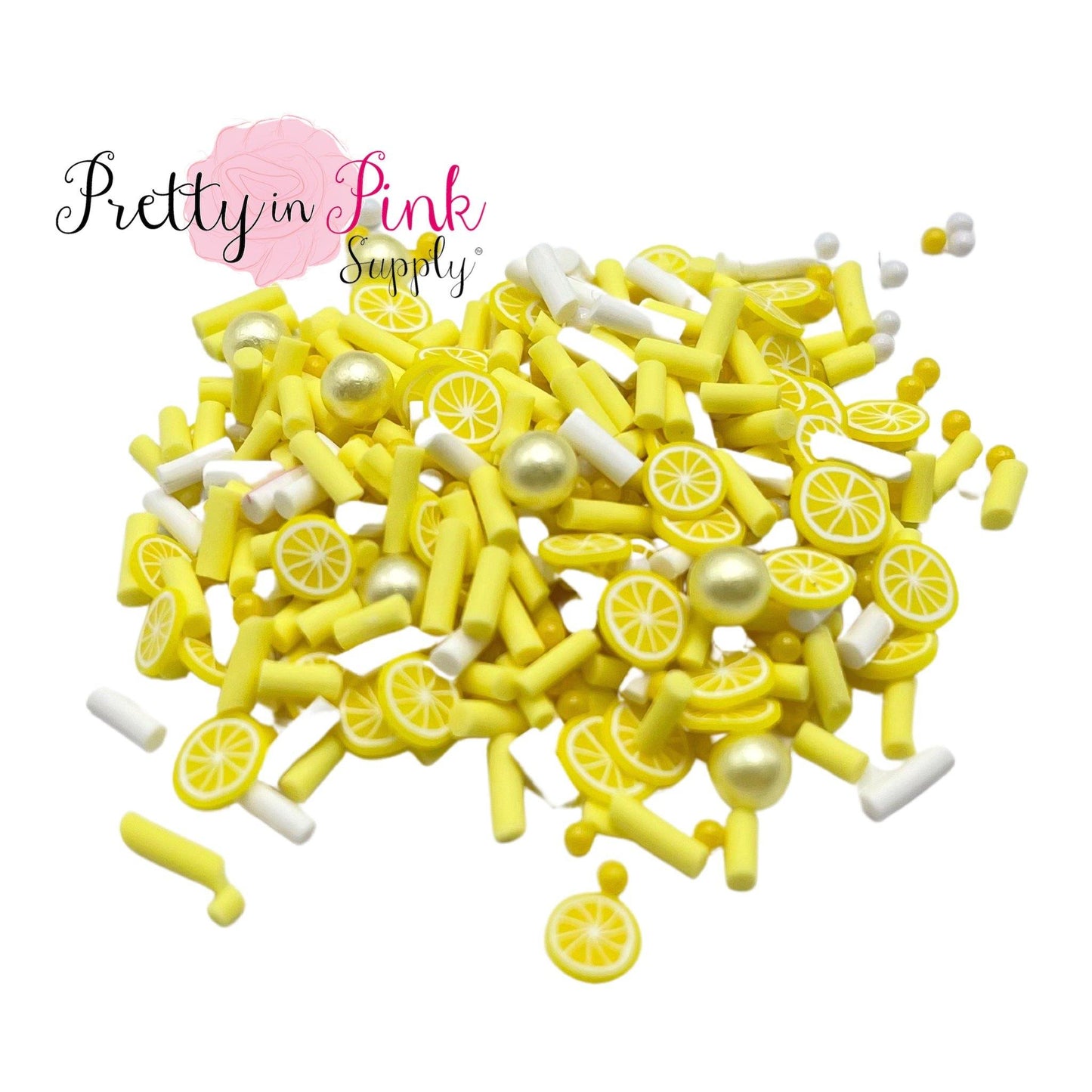 Fruit Sprinkle Pearl Mix | Confetti Loose Clay - Pretty in Pink Supply