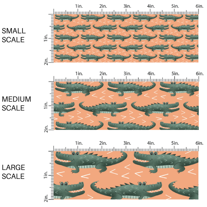 Peach, pink, and green flowers, peaches, dots, and gators on high quality fabric adaptable for all your crafting needs. Make cute baby headwraps, fun girl hairbows, knotted headbands for adults or kids, clothing, and more!