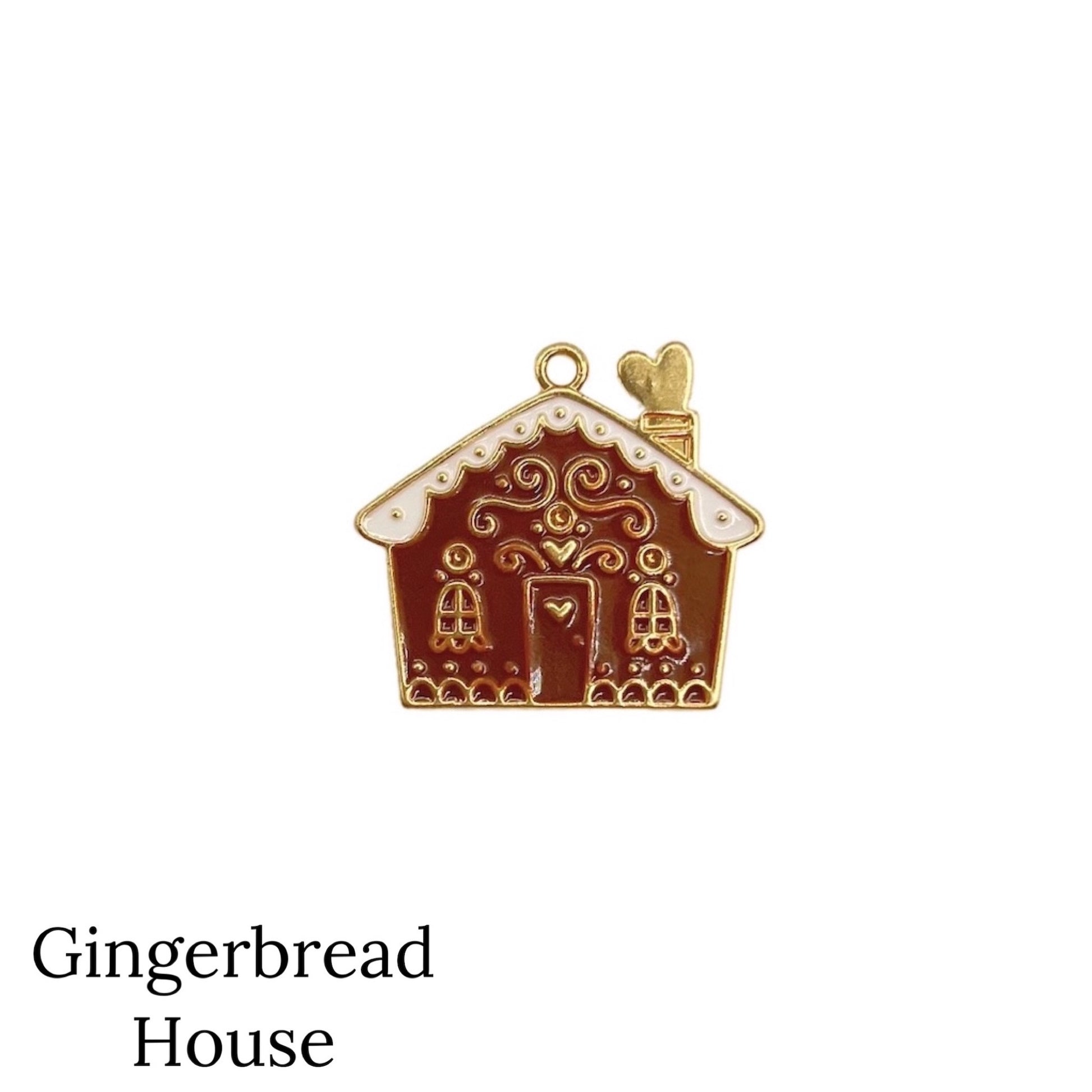 Christmas Gingerbread House Holiday DIY Jewelry charms
