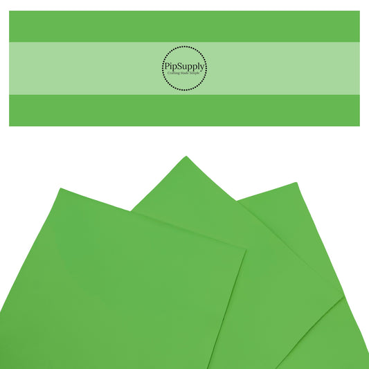 Bright Grass green solid colored faux leather sheets.