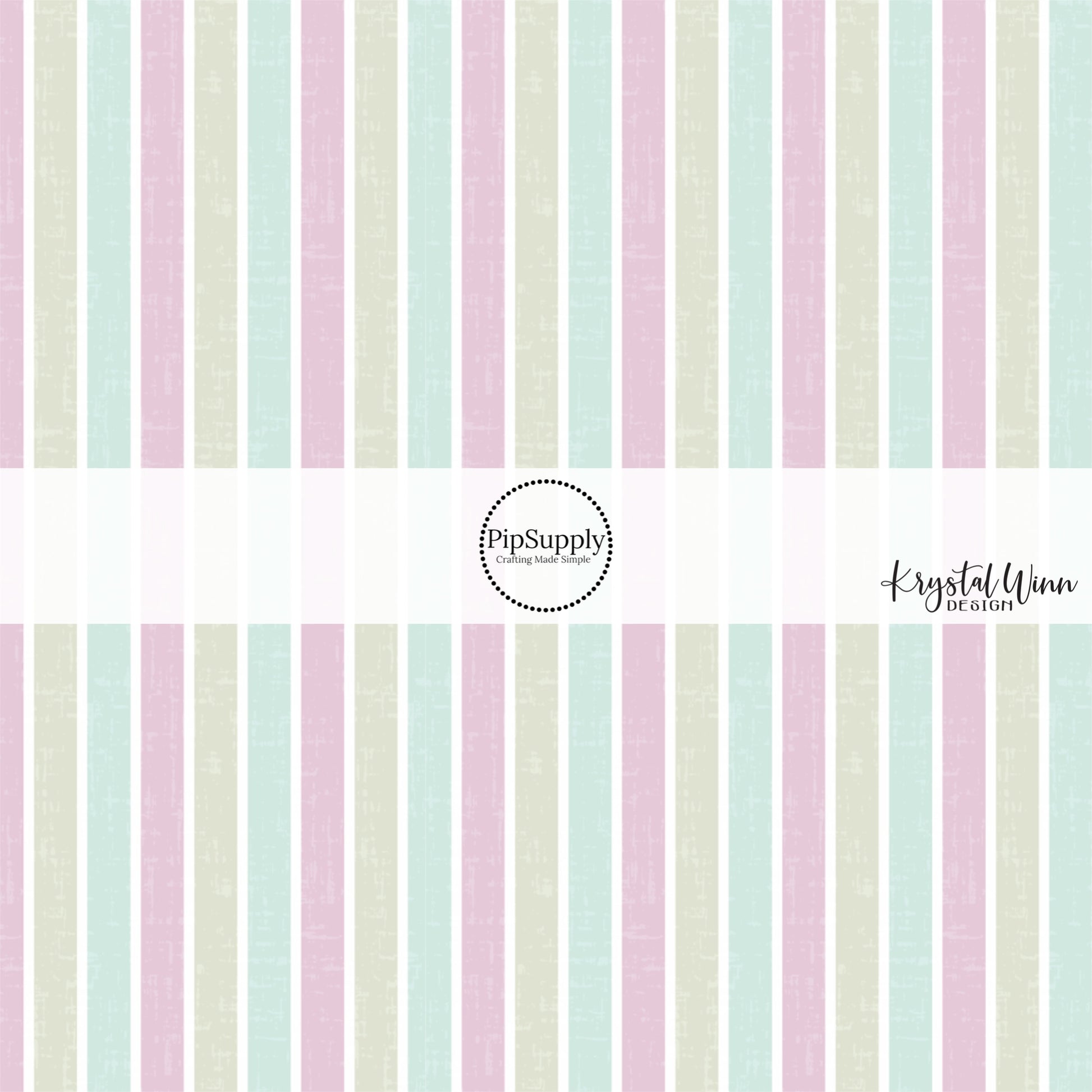 Green, blue, and purple pastel striped fabric by the yard print