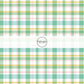 Pink and green plaid print fabric by the yard - Spring Easter Fabric  Tartan Gingham 