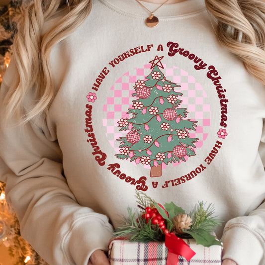 Sublimation or DTF Transfers | The Peachy Dot | Groovy Christmas