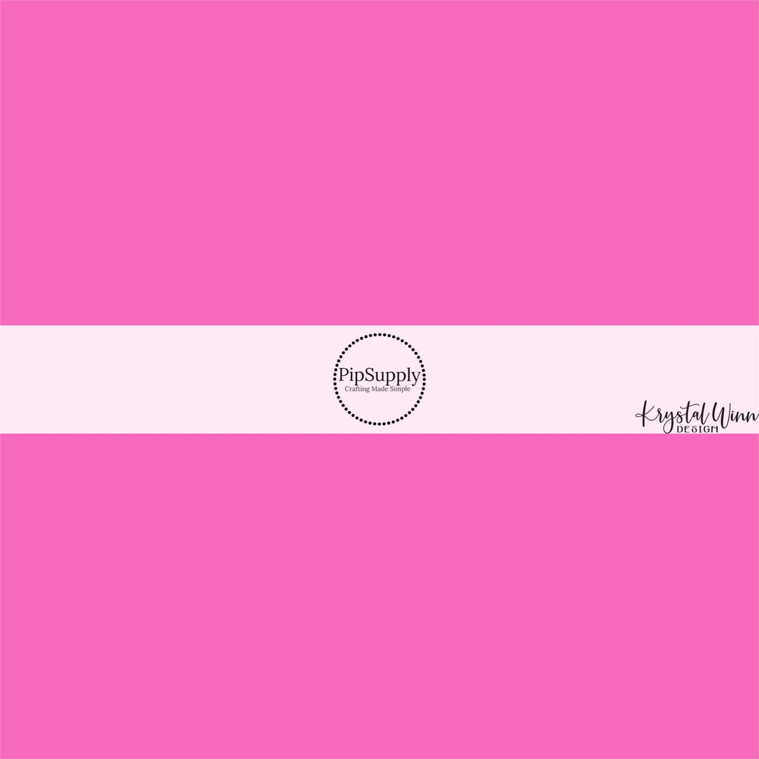 Bright hot pink magenta solid color print for hair bow accessories.