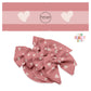 Pink hearts with white sparkles on pink bow strips