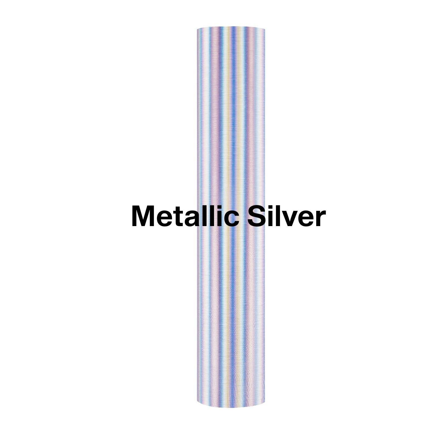 Holographic Sparkle Silver Vinyl Glitter Adhesive Craft Vinyl 12 Inch