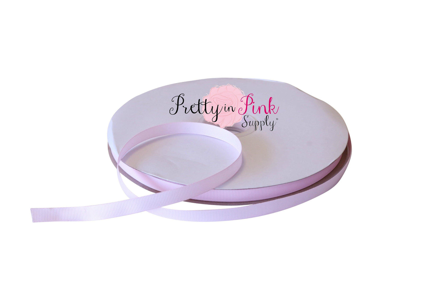 3/8" Pale Pink Grosgrain Ribbon - Pretty in Pink Supply
