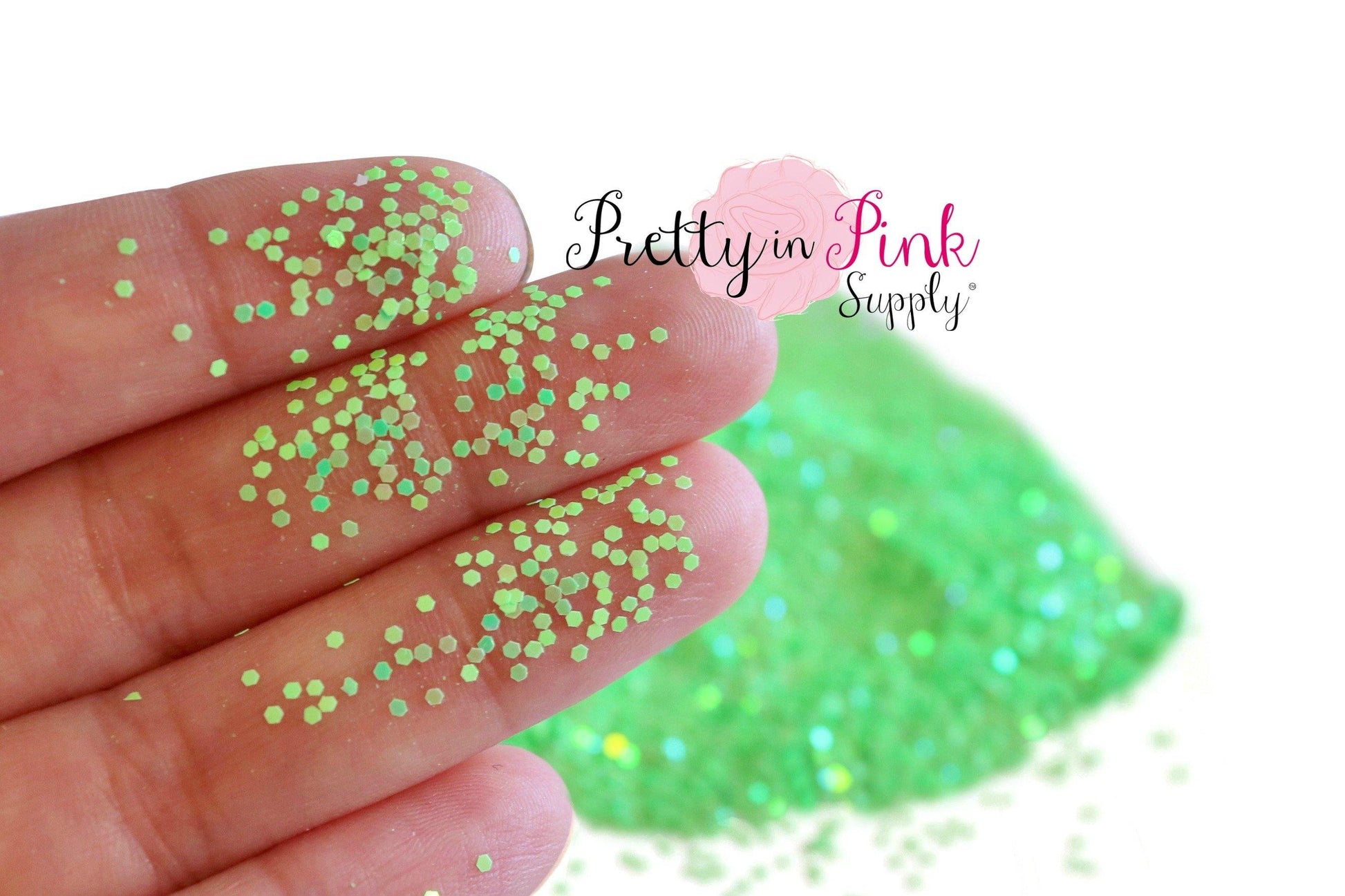 Lime Chunky Loose Glitter - Pretty in Pink Supply