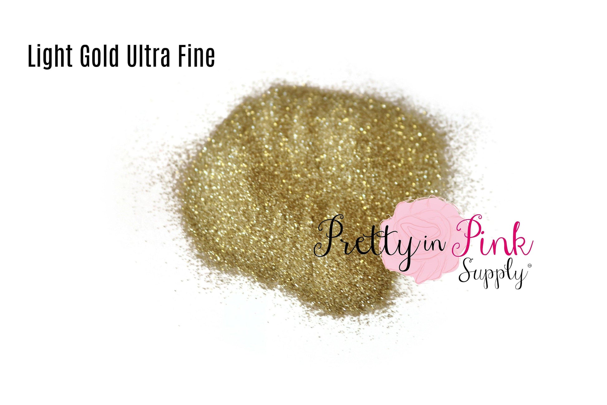 Light Gold Ultra Fine Glitter - Pretty in Pink Supply
