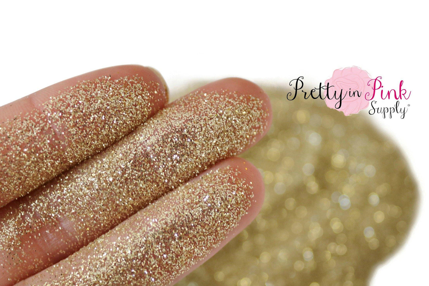 Light Gold Ultra Fine Glitter - Pretty in Pink Supply