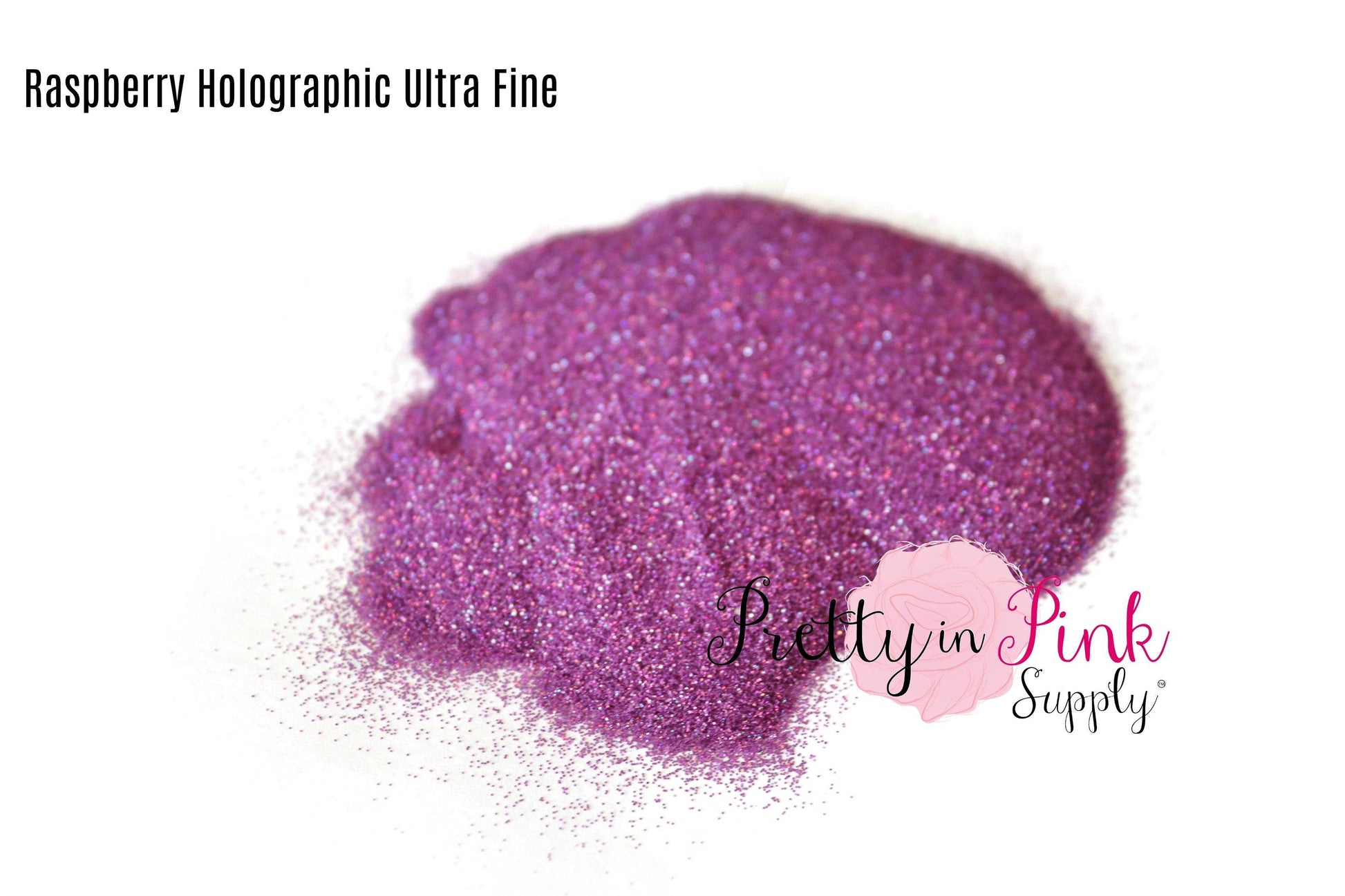 Raspberry Holographic Ultra Fine Glitter - Pretty in Pink Supply