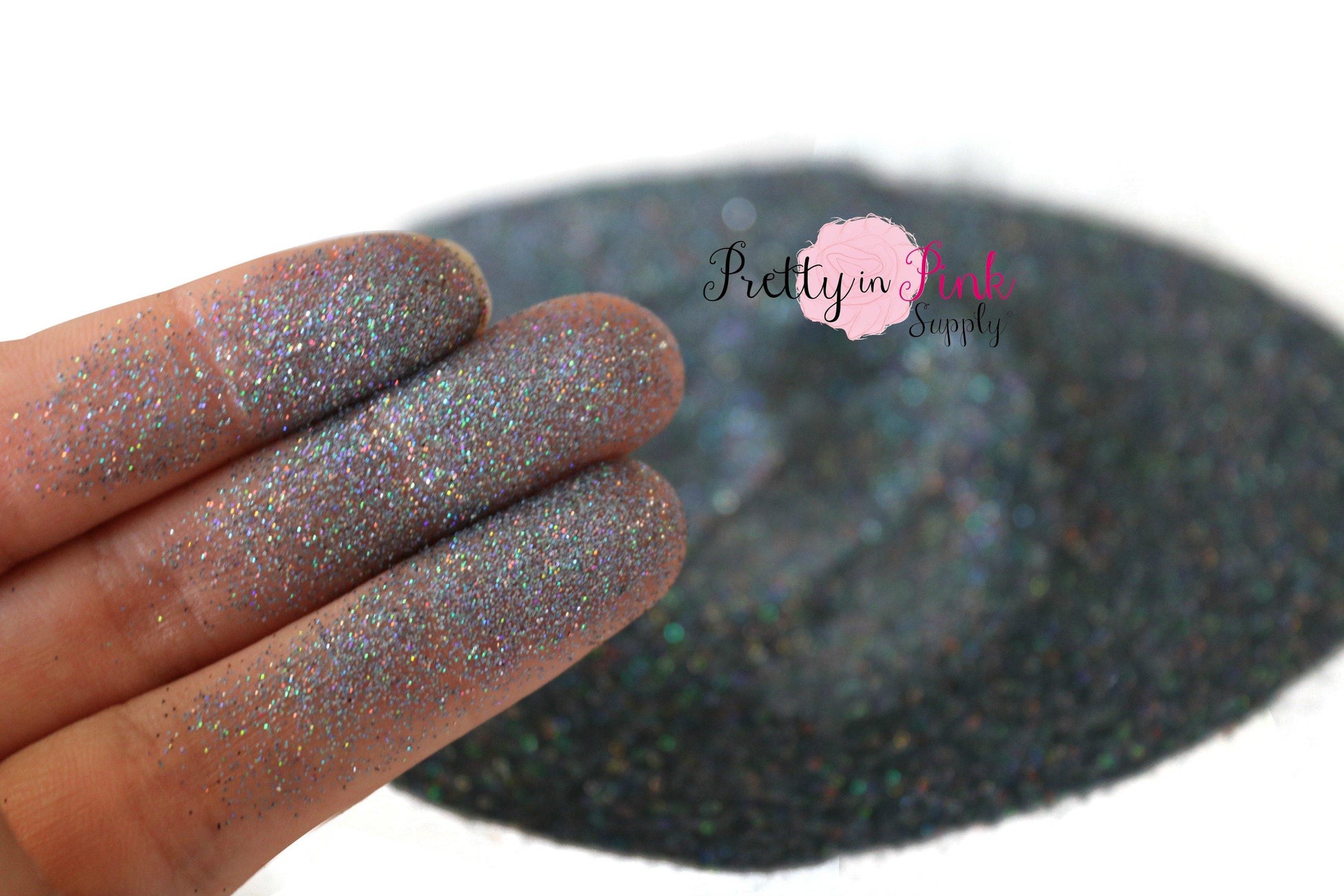 Smokey Grey Iridescent Ultra Fine Glitter - Pretty in Pink Supply