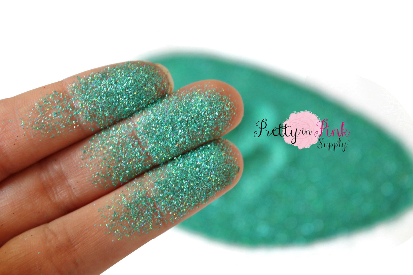 Turquoise Iridescent Ultra Fine Glitter - Pretty in Pink Supply