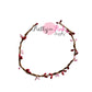 Red/Light Pink Beaded Twig Crown