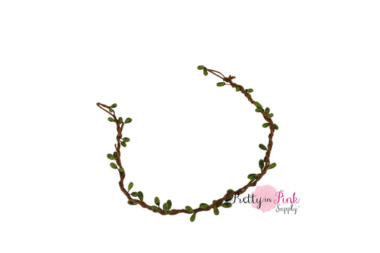 Green/Beaded Twig Crown