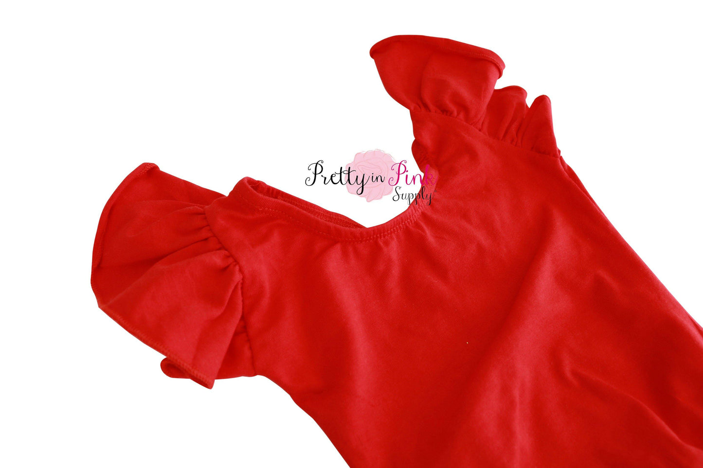 Short Sleeve Ballerina Leotard- RED - Pretty in Pink Supply