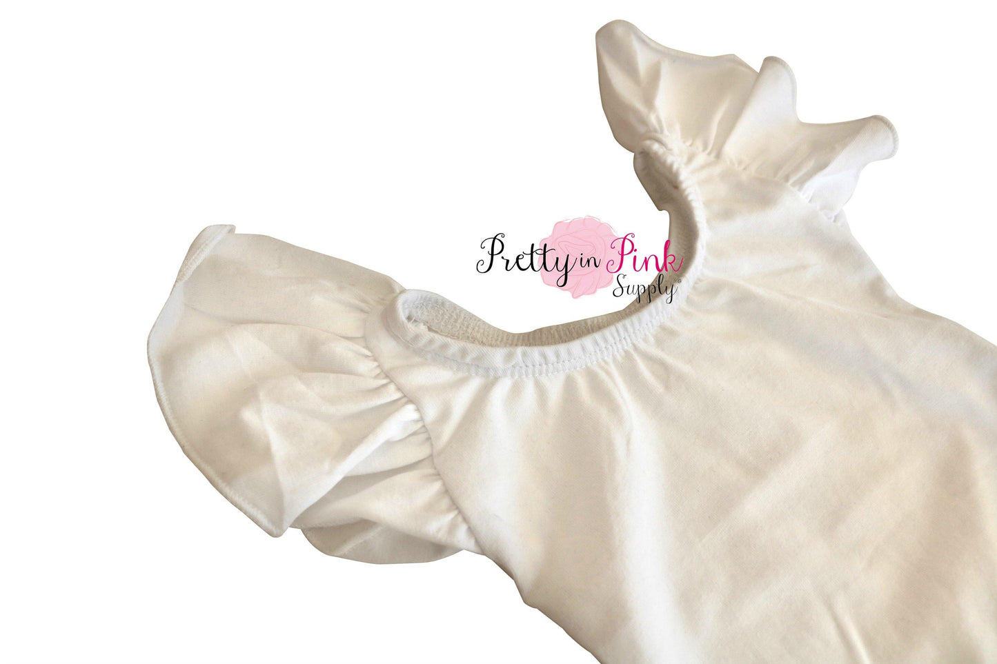 Short Sleeve Ballerina Leotard- WHITE - Pretty in Pink Supply