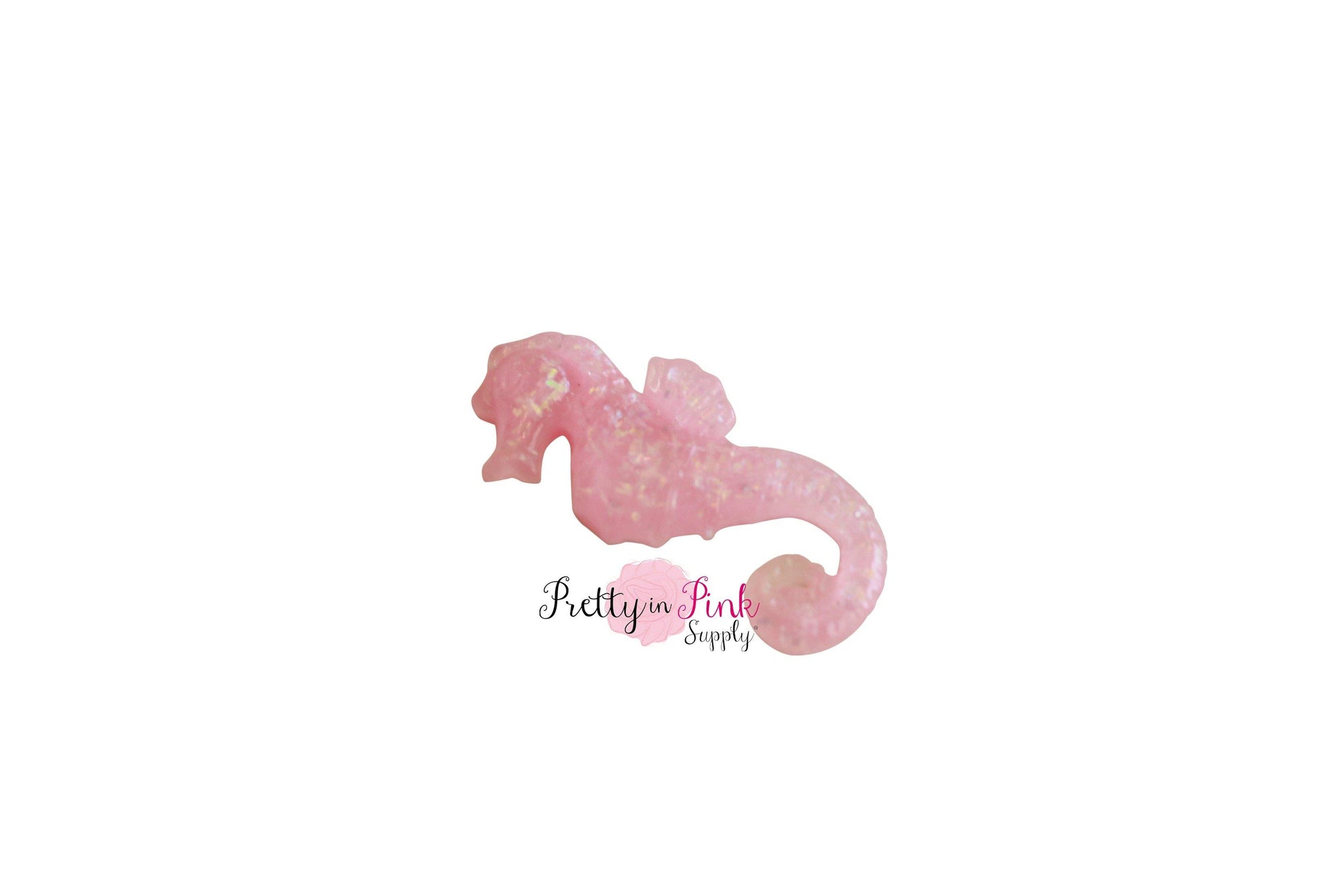 Seahorse Flat Back Resin - Pretty in Pink Supply