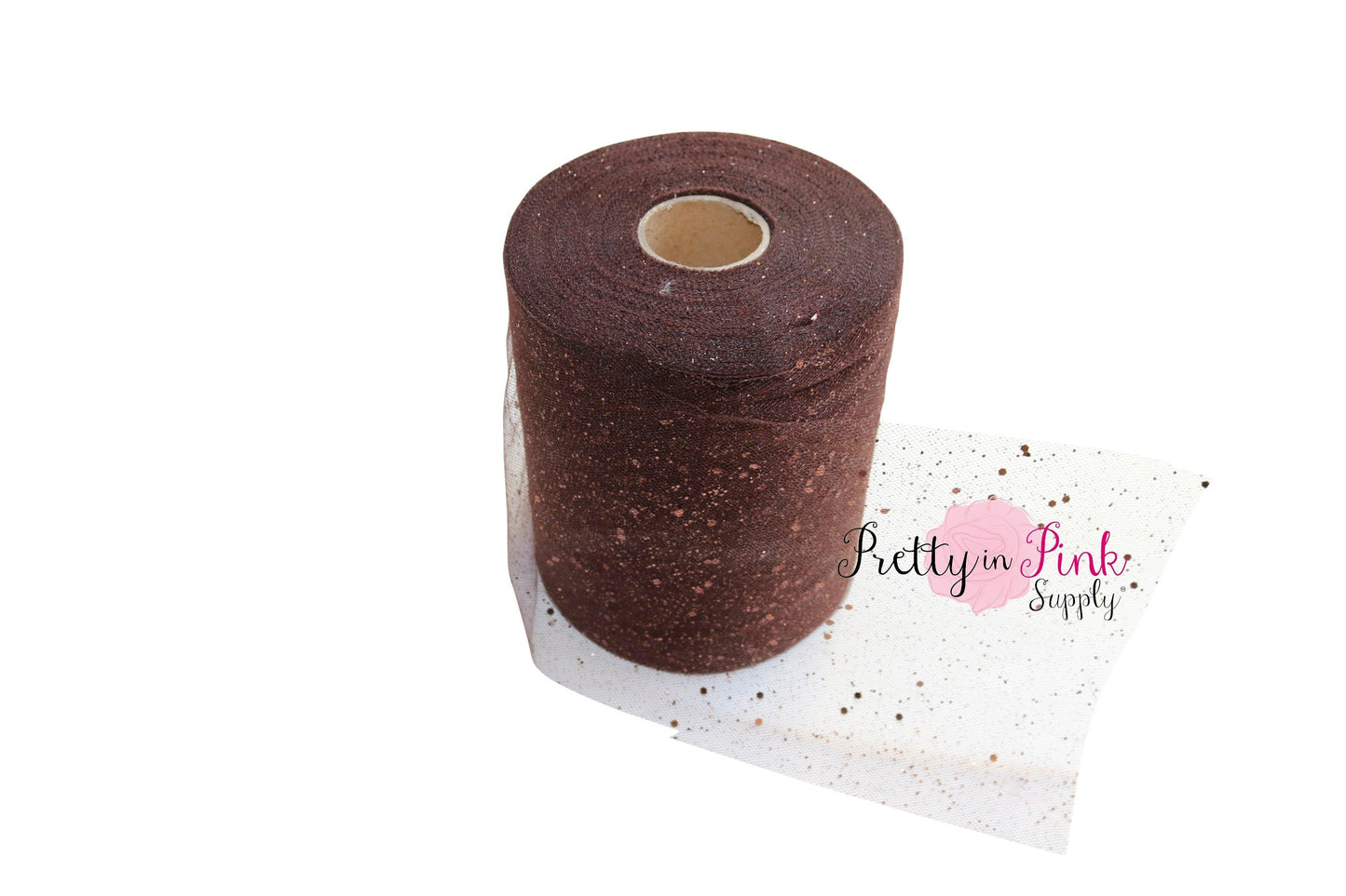 Brown Glitter Tulle - Pretty in Pink Supply