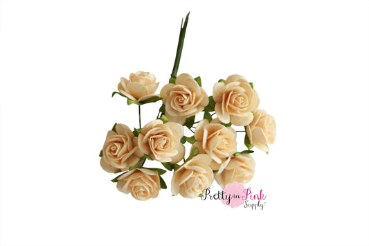 3/4" Buttermilk Premium Paper Flowers - Pretty in Pink Supply