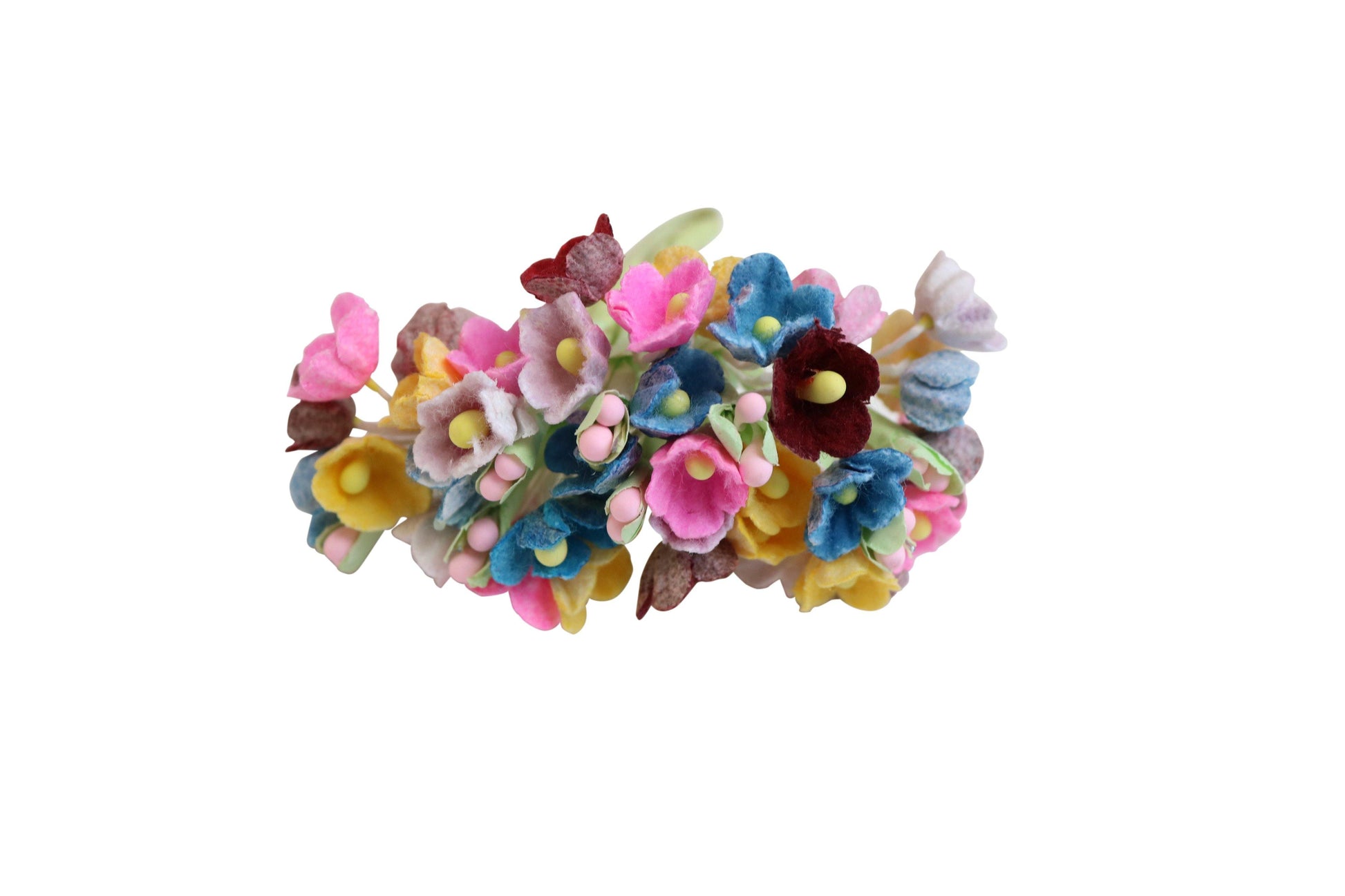 1/4" Mini Rainbow Umbel Floret Paper Flowers - Pretty in Pink Supply