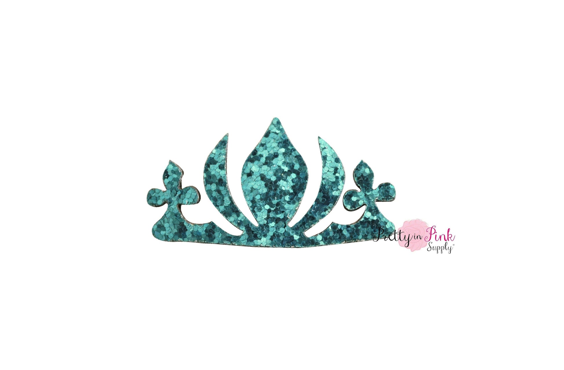 Blue Chunky Glitter Felt Crown - Pretty in Pink Supply