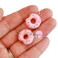Bite out of Doughnut Charm - Pretty in Pink Supply