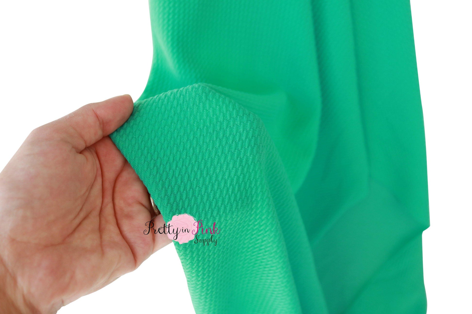 Aqua Solid Stretch Liverpool Fabric - Pretty in Pink Supply