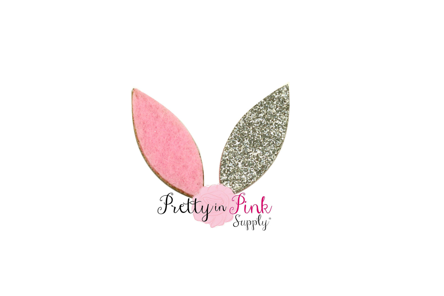 Glitter Bunny Ear Cut-Outs - Pretty in Pink Supply