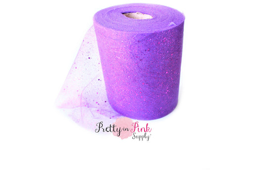 Purple Glitter Tulle - Pretty in Pink Supply