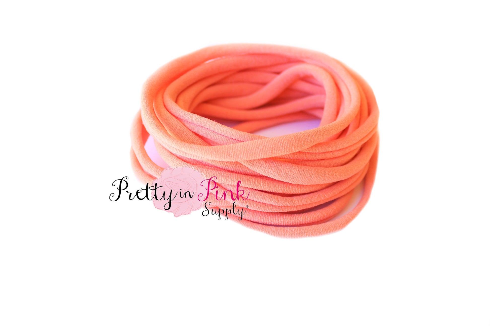 Peach THIN Nylon Headband - Pretty in Pink Supply