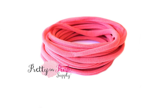 Coral THIN Nylon Headband - Pretty in Pink Supply