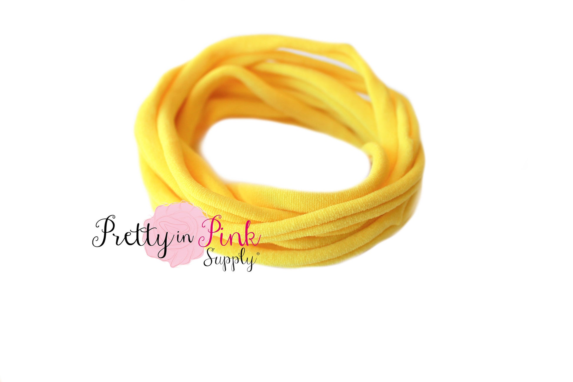 Yellow THIN Nylon Headband - Pretty in Pink Supply