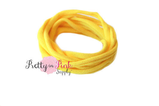 Yellow THIN Nylon Headband - Pretty in Pink Supply