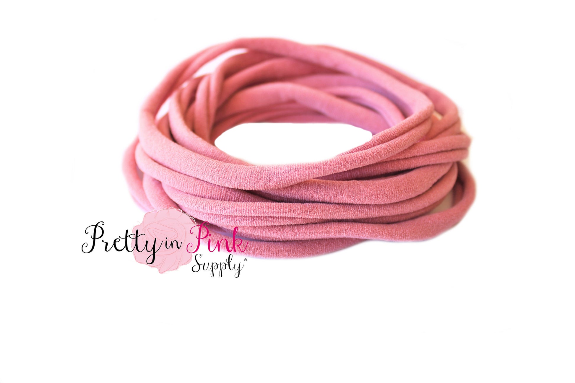 Dusty Rose THIN Nylon Headband - Pretty in Pink Supply
