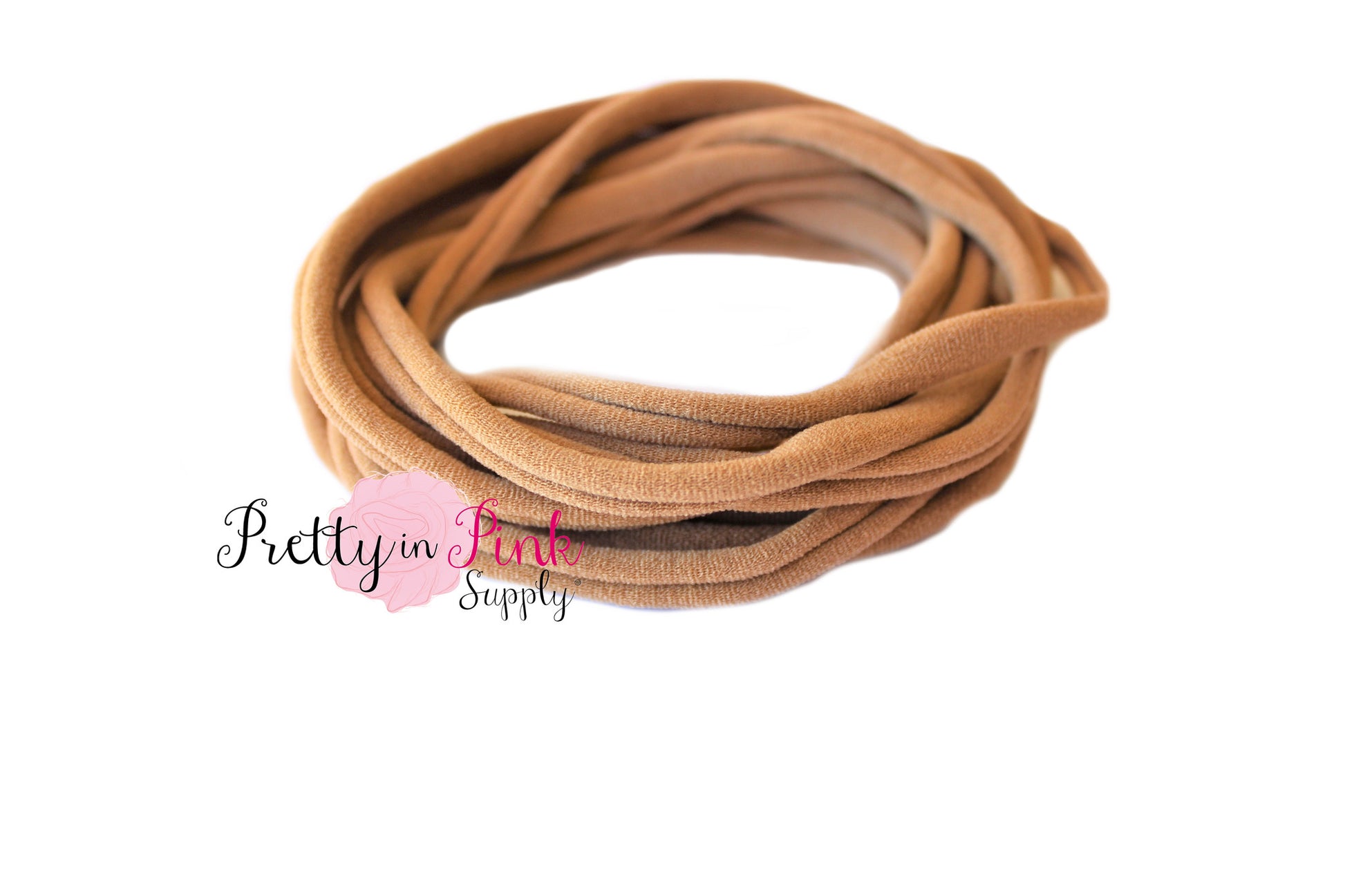 Brown THIN Nylon Headband - Pretty in Pink Supply