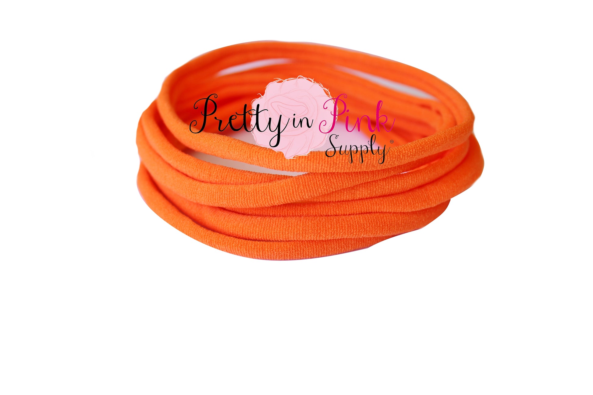 Orange THIN Nylon Headband - Pretty in Pink Supply