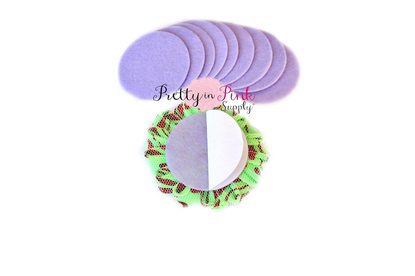 1.5" Lavender Felt Circles- Self Adhesive - Pretty in Pink Supply