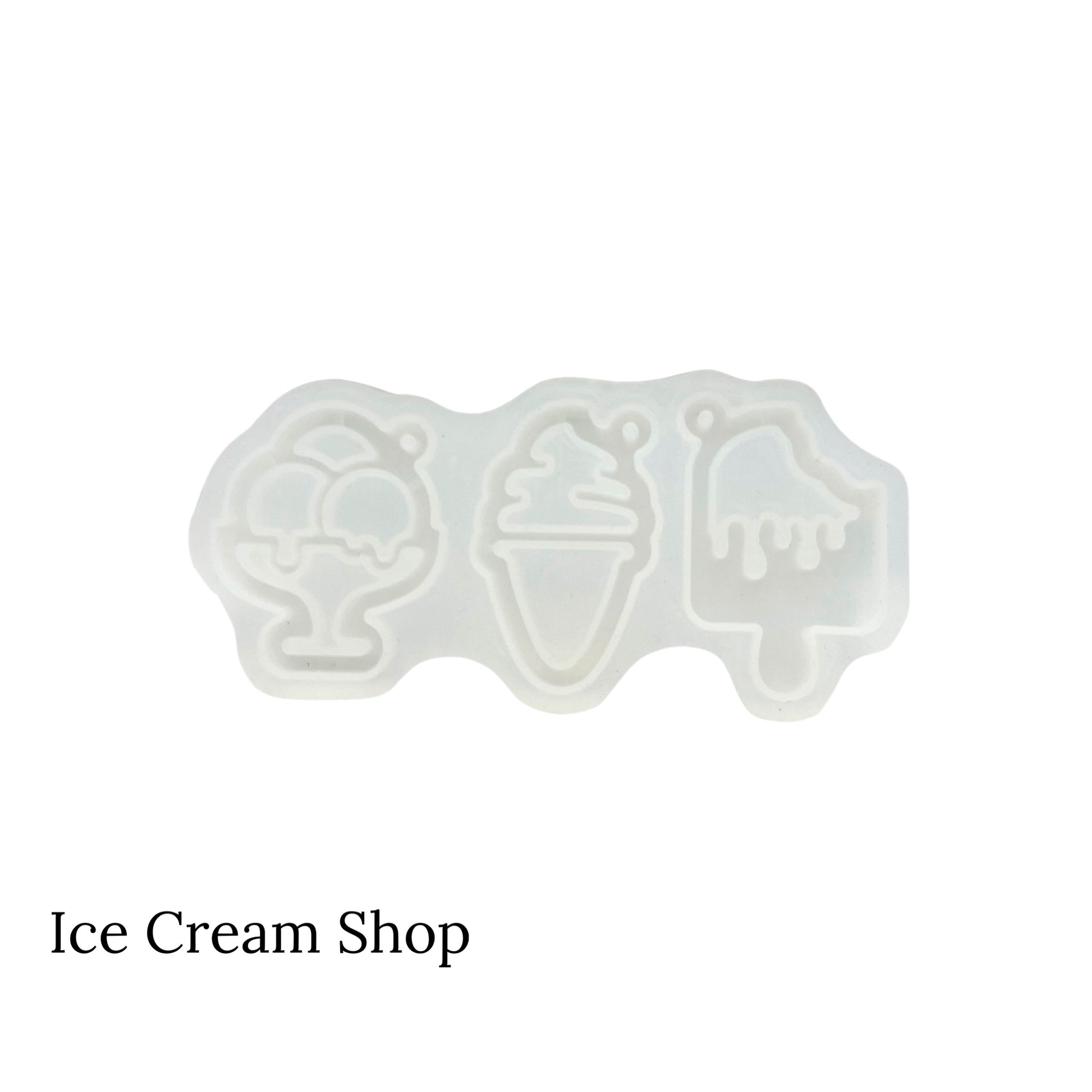 Ice cream resin mold on a white background