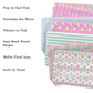 Fabric swatch mockup with pattern titles - Indy Bloom - Laguna Summer Collection 