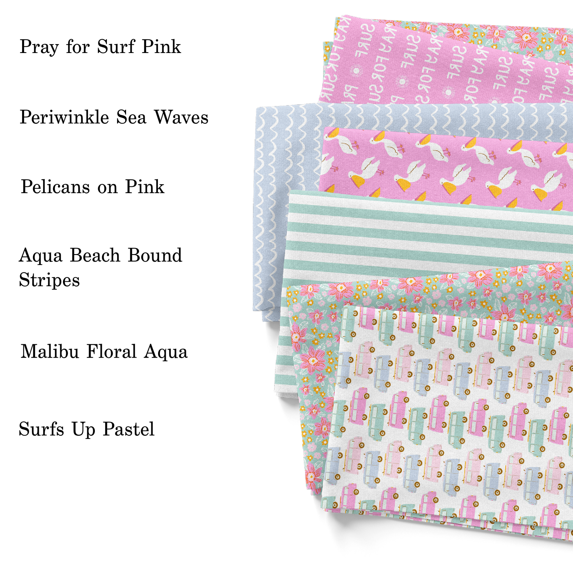 Indy Bloom Beach Collection - Fabric swatch with beach and vacation themes