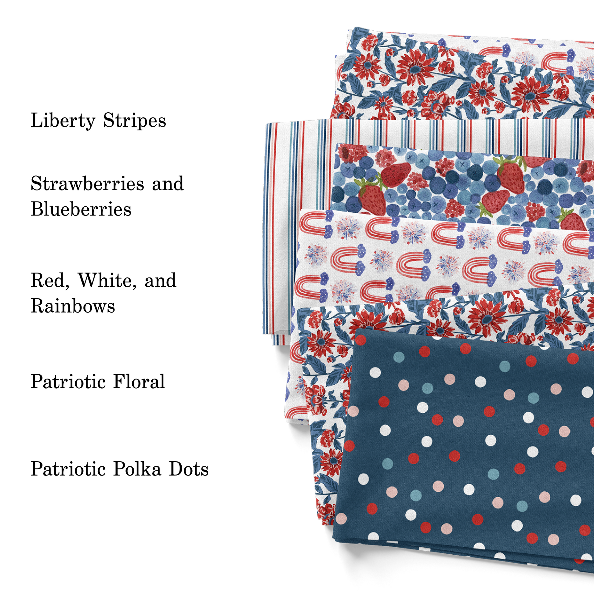 Indy Bloom Patriotic Fabric Collection 