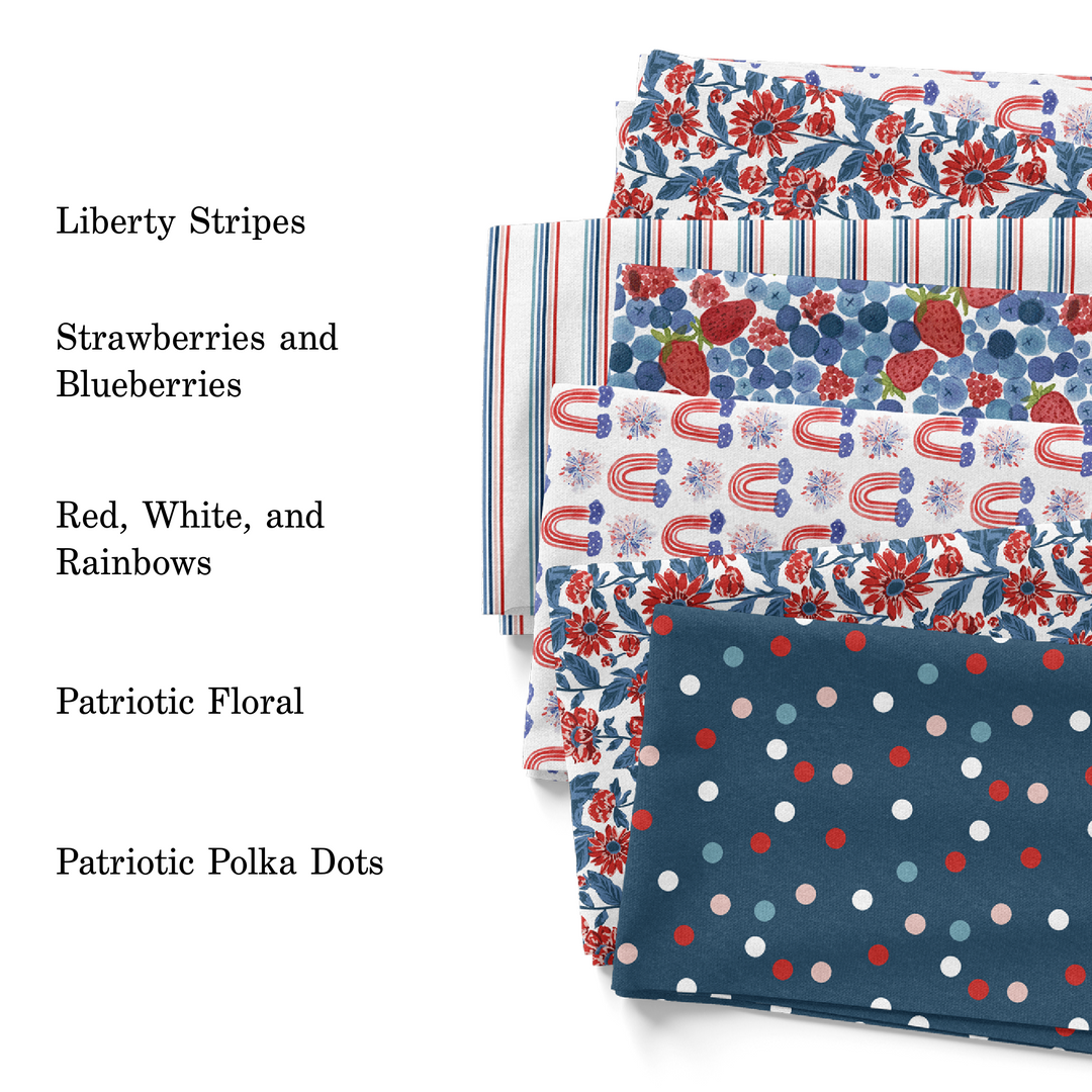 Indy Bloom Red White and Blue Patriotic Fabric Collection 