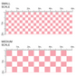 Fabric scaling guide pink checkered