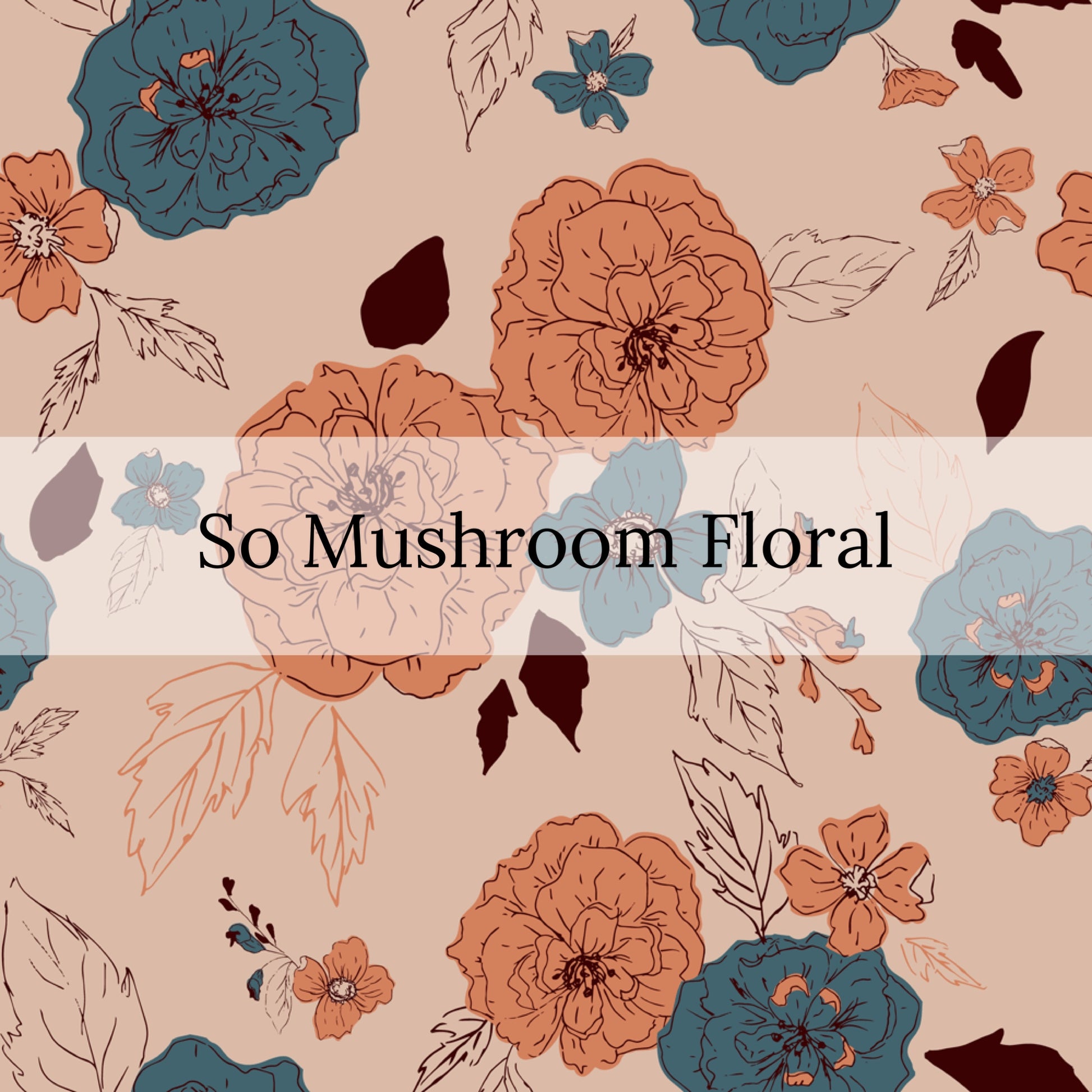 Floral illustration on a peach background 